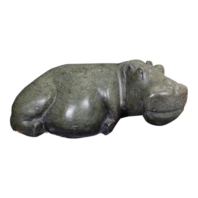 Vintage MidCentury Carved Granite Hippo Figurine Chairish