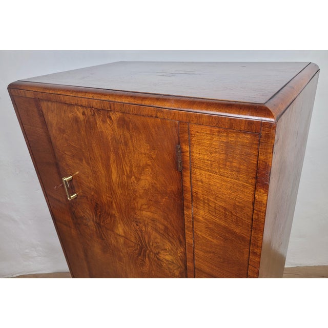 1950s Mid-Century Art Deco Style Walnut Tall Boy, 1950s For Sale - Image 5 of 18
