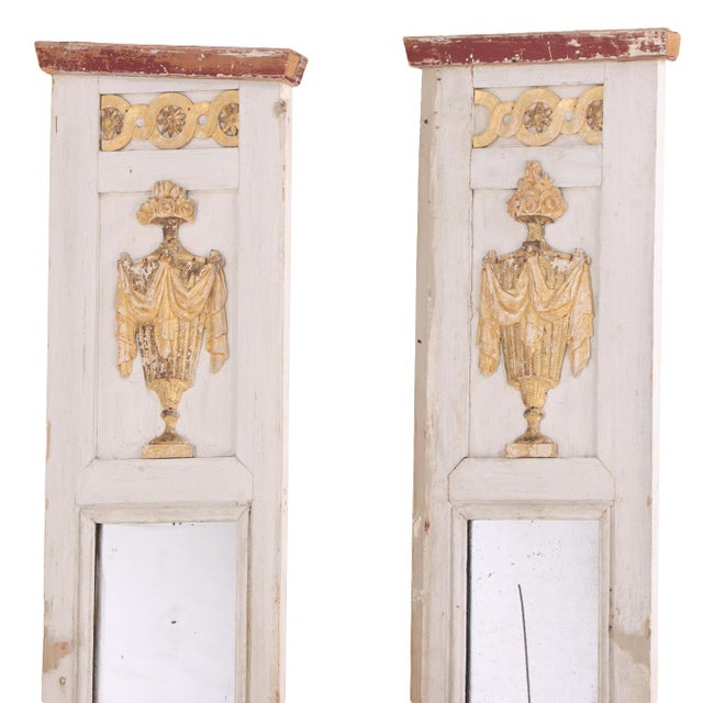 Each exceptional pier or trumeau mirror is defined by an elegant, column-like entre-deux silhouette typical of mid-19th...