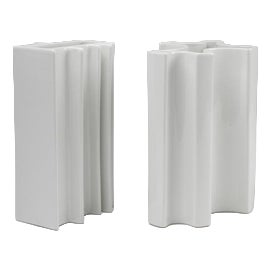 Ceramic Flower Vases by Angelo Mangiarotti for Brambilla, 1968, Set of 2 For Sale