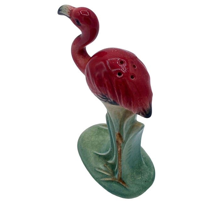 Pink Mid 20th Century Flying Flamingo Ceramic Salt & Pepper Shaker Set, Japan For Sale - Image 8 of 11