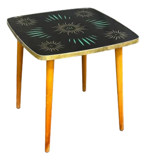 Mid-Century Coffee Table with Decorations, 1950s