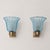 Blue 1950s Mid-Century Modern Murano Glass Sconces Brass Wall Lights Barovier & Toso - Pair For Sale - Image 8 of 10