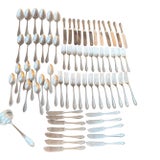 Antique Community Plate Sheridan 1910 - 12 Place Settings- (73 PCs.)- SilverPlate H Mono For Sale