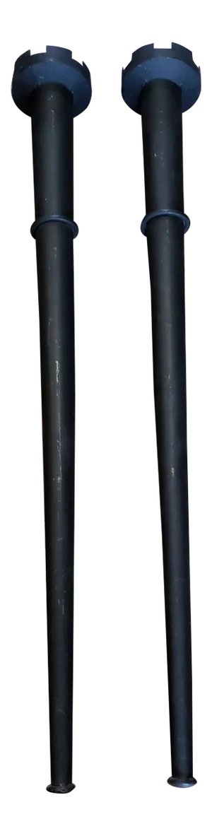Large 57 in Tall....1950s Black Metal Torchiere Wall Mount Candle Sconces - a Pair