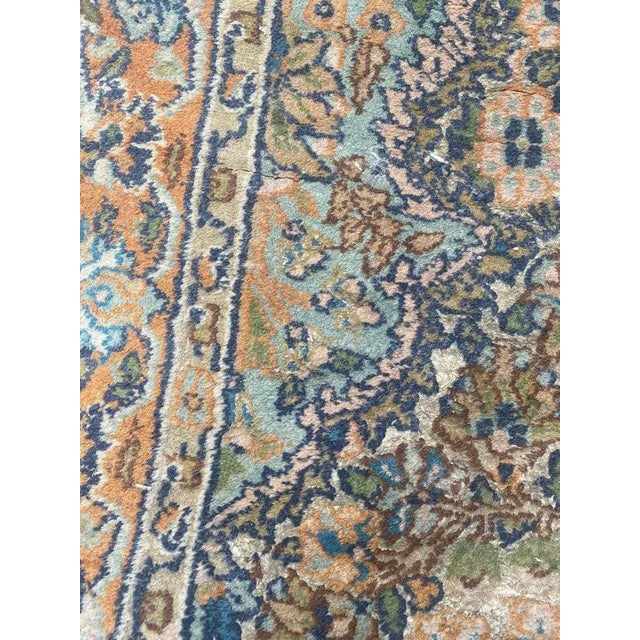 Blue Vintage Indian Punjab Rug, 1960s For Sale - Image 8 of 12
