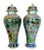 Mid 20th Century Pair of Mid 20th Century Chinese Porcelain Famille Rose Reproduction Foo Dog Temple Jars For Sale - Image 5 of 9