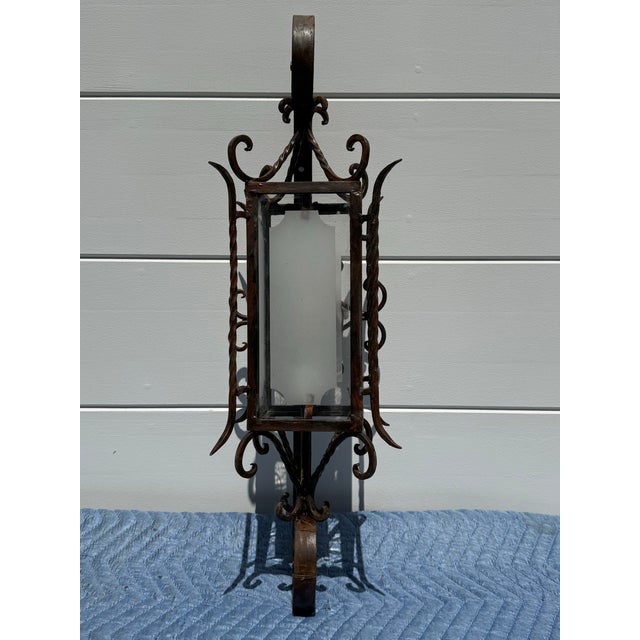 Vintage Gothic/Spanish Revival Exterior Wall Scone For Sale - Image 12 of 12