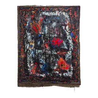 Paul Reeves "Lucid Love" Contemporary Black & Red Gestural Expressionist Abstract Painting, 2024 For Sale
