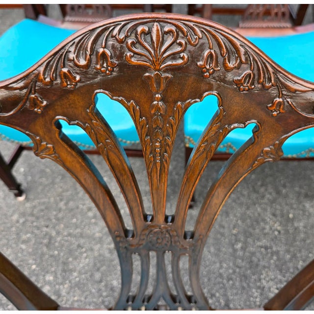 Antique 19th Century Carved Georgian/Hepplewhite Dining Chairs --- Set of 10 For Sale - Image 9 of 13