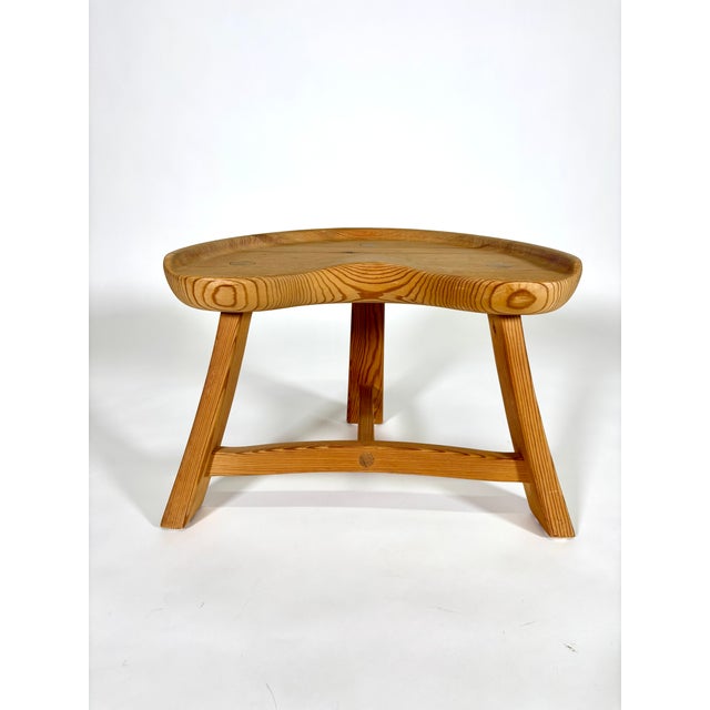 Vintage Scandinavian Milking Stool in Solid Pine, 1960s This piece has an attribution mark, I am sure that it is...