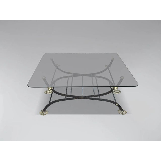 Glass & Brass Coffee Table by David Marshall, 1980 For Sale - Image 4 of 11