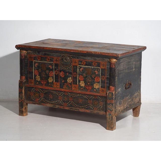 Antique Painted Chest, 1870s For Sale - Image 16 of 18