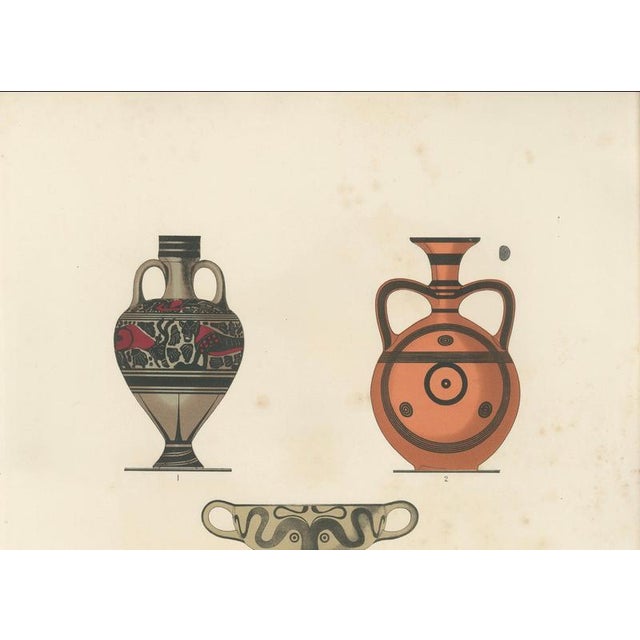 Late 19th Century Albert Genick, Greek Bottles & Drinking Cup Color Lithograph, 1883, Lithograph For Sale - Image 5 of 10