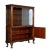 - Venetian early 20th century display cabinet - In carved and shaped walnut - Two sliding glass doors with two glass...