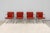 Metal Ludwig Mies Van Der Rohe Brno Tubular Chairs in Orange Vinyl by Gordon, Set of 4 For Sale - Image 7 of 18