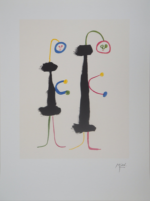 Joan Miro, Surreal Lovers, Lithograph