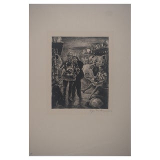 Paul Renouard, Actors at Rest, 1893, Original Etching For Sale