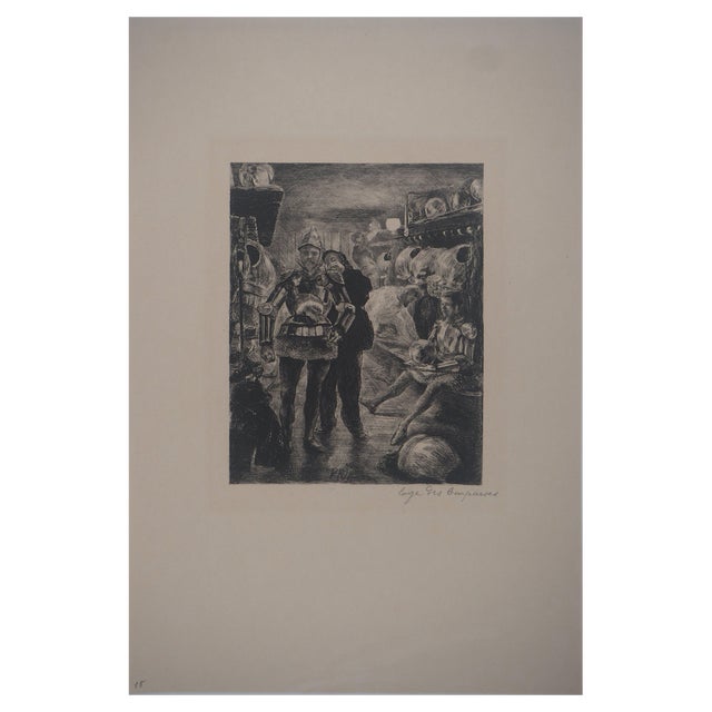 Paul Renouard, Actors at Rest, 1893, Original Etching For Sale