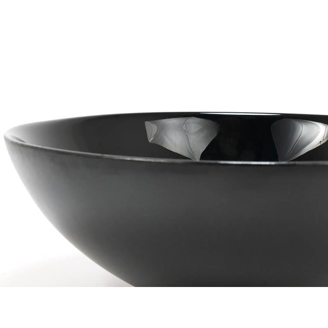 Glass Large Black Centerpiece Glass Bowl from Riedel X Mesa, Italy, 1980s For Sale - Image 7 of 13