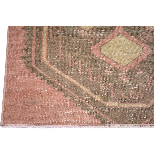 Vintage Turkish Anatolian Hand Knotted Wool Rug, 3'x7' For Sale - Image 4 of 4