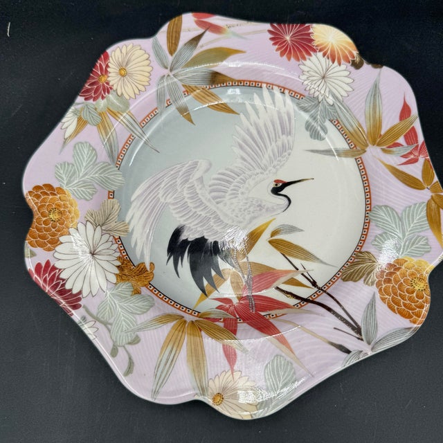 Illustration Spode Accent Plate Home Accents Japanese Heron 2006 9 5/8" For Sale - Image 3 of 5