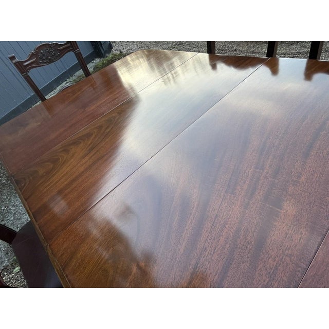 Victorian Extendable Dining Table and Chairs in Mahogany, Set of 7 For Sale - Image 13 of 18