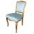 This set of 24 elegant French-inspired side dining chairs features a masterfully hand-carved gilt-wood frame with a...