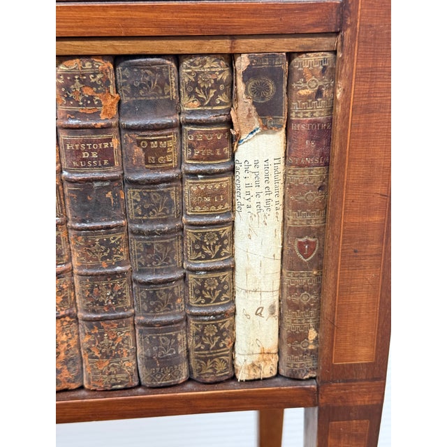 Wood French Louis XVI Style Faux Book Side Table, Early 20th Century For Sale - Image 7 of 12