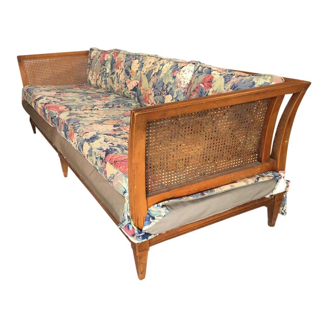 Henredon Cane Back Tuxedo Sofa Chairish