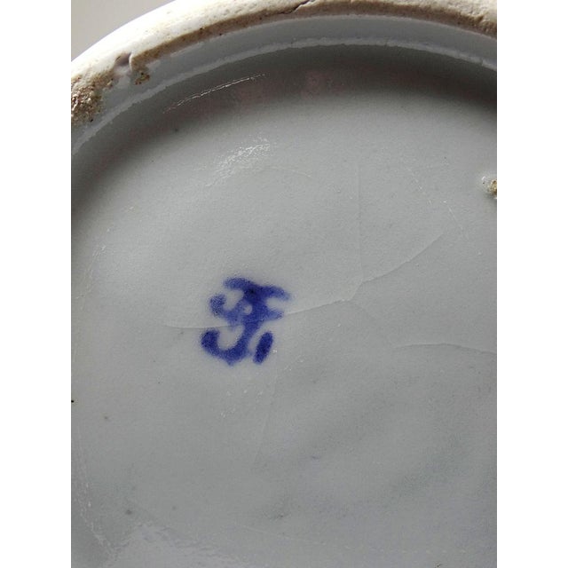 Korean Joseon Style Reticulated Celadon Porcelain Brush Holder, 1950s For Sale - Image 11 of 12