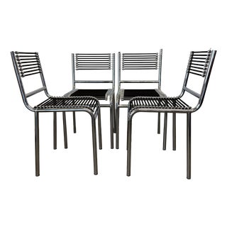 Model 212 Sandows Chairs by Renè Herbst for Pallucco, 1980s, Set of 4 For Sale