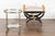 Mid 20th Century Italian Oval Midcentury Steel Trolley with Pierced Gallery and Mirrored Shelves For Sale - Image 5 of 12