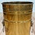 Metal Vintage Pierced Brass Umbrella Stand or Waste Bin For Sale - Image 7 of 7