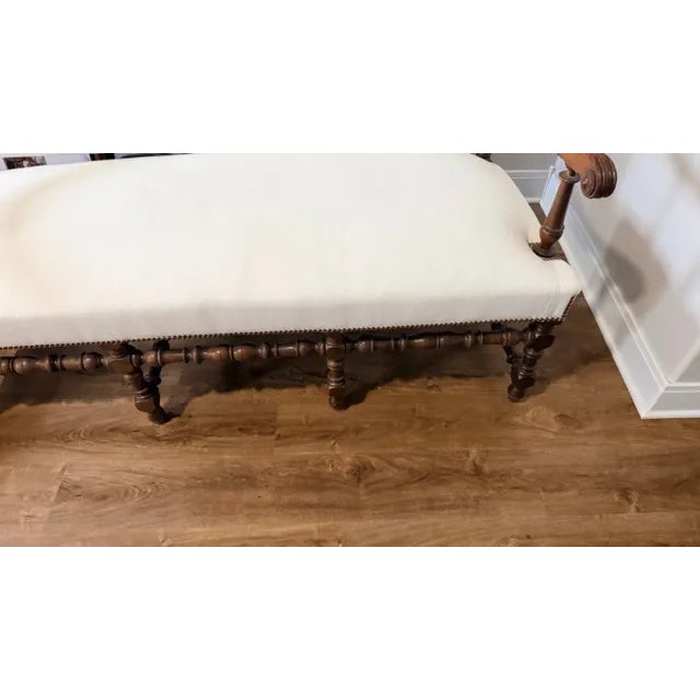 English Antique White Sofa For Sale - Image 3 of 18