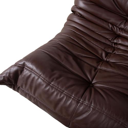 Brown Leather Three-Seater Togo Sofa by Michel Ducaroy for Ligne Roset For Sale - Image 6 of 11