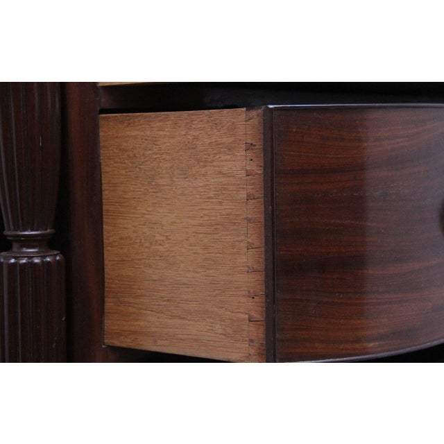 Wood Antique Mahogany Bowfront Chest, 1830 For Sale - Image 7 of 14