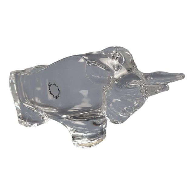 Murano Glass Bull Figurine Ashtray by Nason & C. Modern, 1980s For Sale