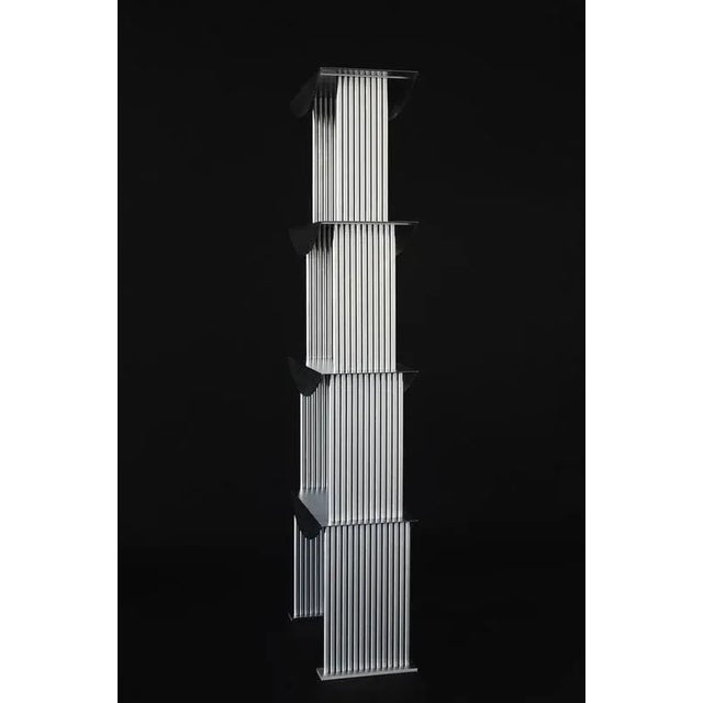 Standing Shelf in Stainless Steel by Sashaxsasha For Sale - Image 14 of 16