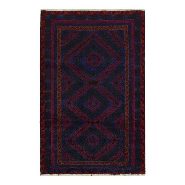Red Rug & Kilim’s Baluch Tribal Rug With Colorful Geometric Patterns For Sale - Image 8 of 8