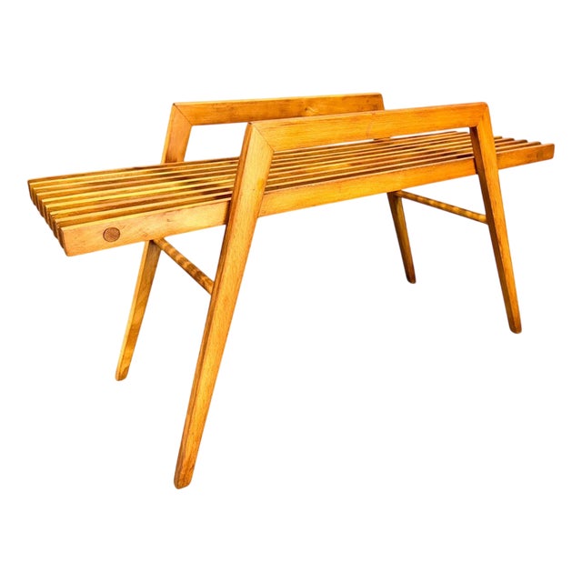 Mid-Century Modern Czechoslovakian Slatted Flower Stand, 1970s For Sale