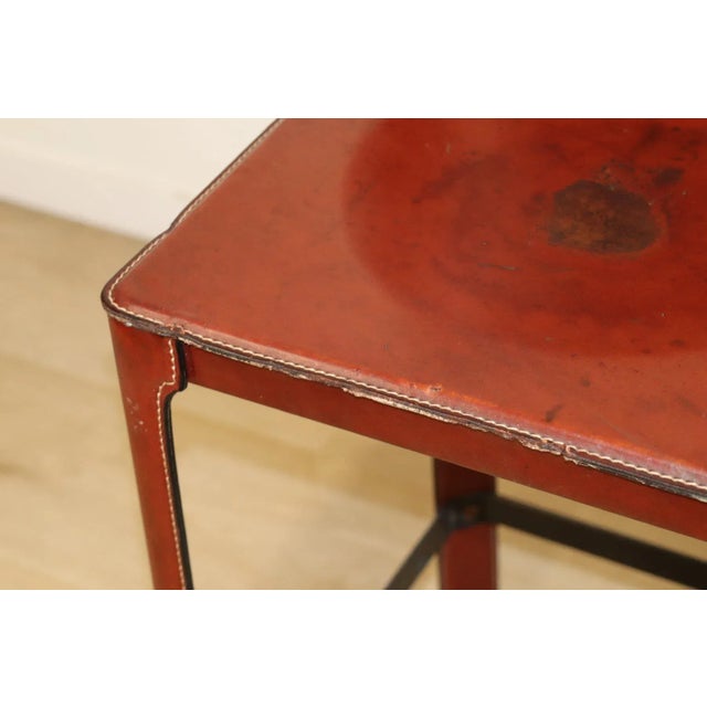 High Stool in Leather and Metal by Matteo Grassi, 1970s For Sale - Image 14 of 18