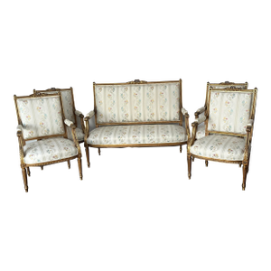French Antique 5-Piece Salon Set