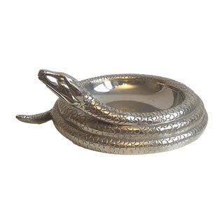 Vintage Steel Serpent Ashtray, 1970s For Sale