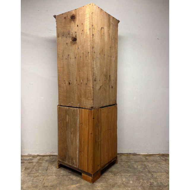 19th Century English Pine Corner Cabinet With Astral Glazed Top For Sale - Image 11 of 12