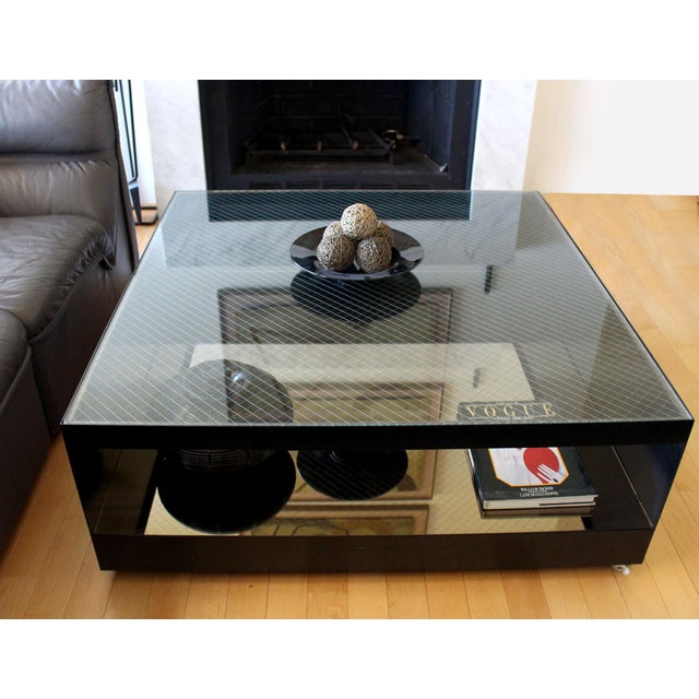 This piece was custom made in the 1980's and styled after the iconic sleek low end designs of Joseph D'Urso for Knoll....