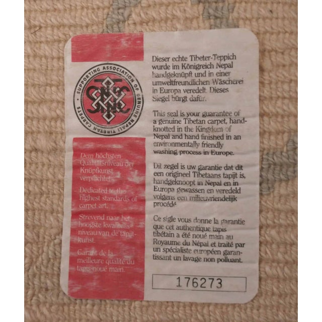 Textile Vintage Tibetan Hand-Knotted Rug For Sale - Image 7 of 8