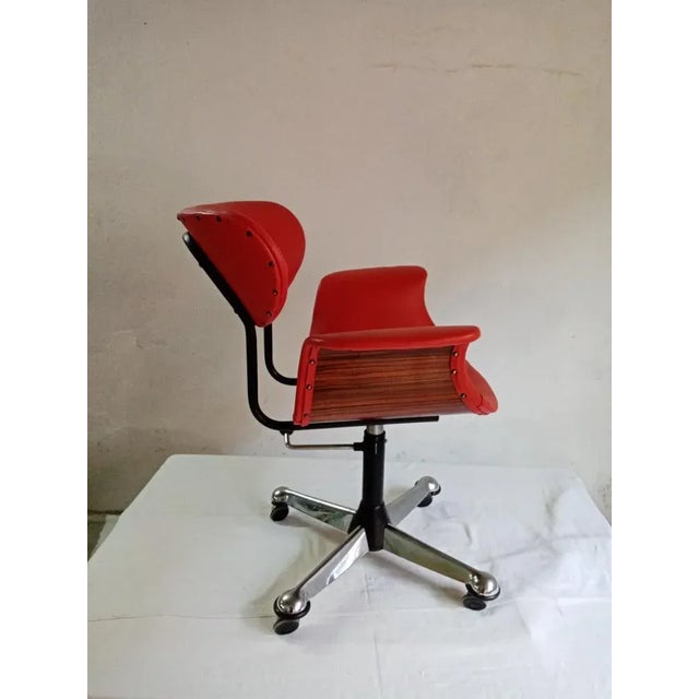 Gastone Rinaldi Desk Chair attributed to Gastone Rinaldi for Rima, 1960s For Sale - Image 4 of 6