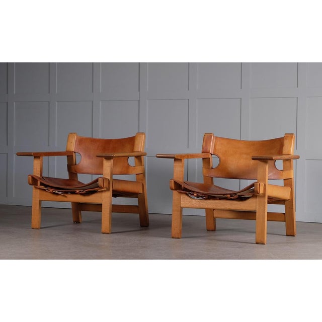 Set of Spanish Chairs attributed to Børge Mogensen, 1960s For Sale - Image 6 of 16