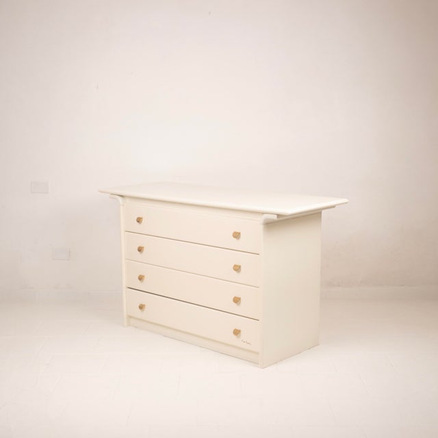 Cream Lacquered Chest of Drawers by Pierre Cardin, 1980s For Sale - Image 9 of 18